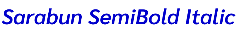 Sarabun SemiBold Italic フォント